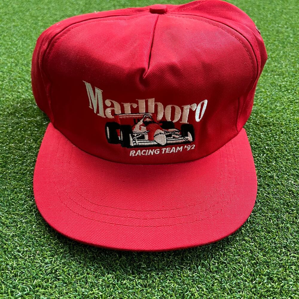 Vintage Marlboro Racing Team 1992 Snapback Hat Formula Race Car Cap